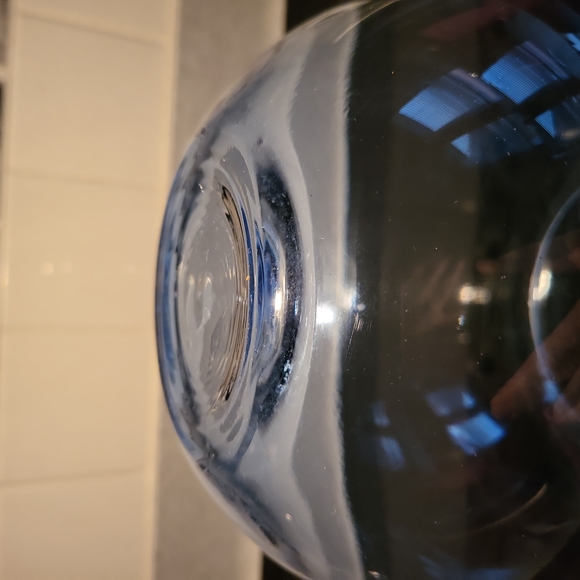 Beautiful Austrian Crystal Light Indigo Blue Round Bowl Vase 6" - Picture 6 of 7